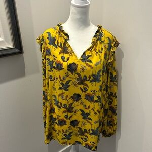 Floral Yellow Blouse